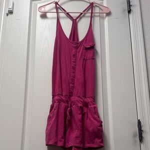 Forever 21 Pink Button-Front Jumpsuit